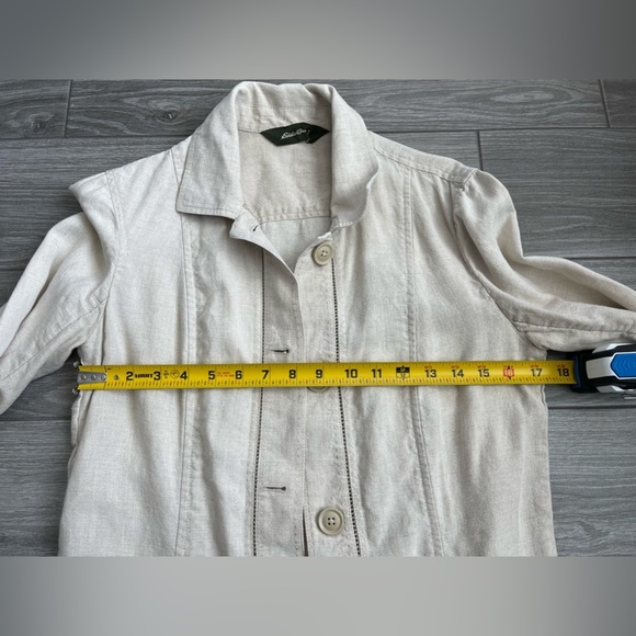 Eddie Bauer Linen Blazer Jacket, size Small—Lagenlook•••Beige/Cream tone! - Picture 14 of 16